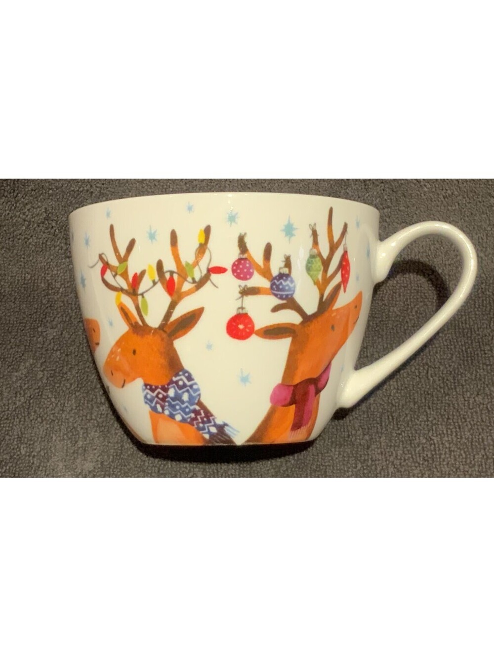 Portobello By Design Large 20 oz. Holiday Reindeer ‘OH DEER’ Bone China Mug